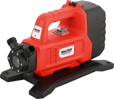 Produktbild von WALTER 18V Li-Ion Akku-Gartenpumpe – Leicht, Tragbar und Leistungsstark mit 1300 l/h Fördermenge, Integrierter Akkuanzeige und Umfangreichem Zubehör für Flexible Gartenbewässerung, Förderhöhe max. 14m