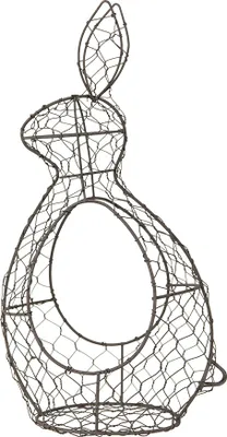 Zdjęcie produktu dla Clayre & Eef Koszyk wielkanocny królik 18x15x38 cm brązowy żelazo