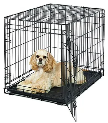 Immagine prodotto di Trasportino per cani - Gabbia per cani - Trasporto sicuro - Maggiore sicurezza - 80 x 55 x 60 cm - Nero
