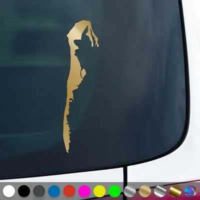 Produktbild von PantherPixel Insel Hiddensee Aufkleber Ostsee Umriss Maritim Sticker Auto Geschenkidee Farbe Gold