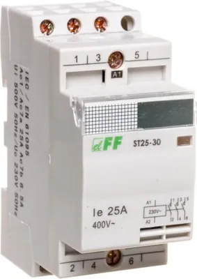 Image de Contacteur modulaire 25A 3xNO 230V AC ST25-30 Contacteur électromagnétique F&F