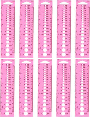 Image de 10pcs Stricknadelmesser Kunststoff -Klarschuppen Mehrzweck tragbarer Nählineer CM