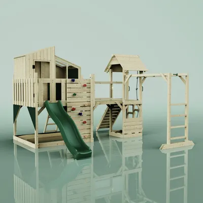 Produktbild von OutdoorToys Spielturm Ludvig aus Holz in Grün