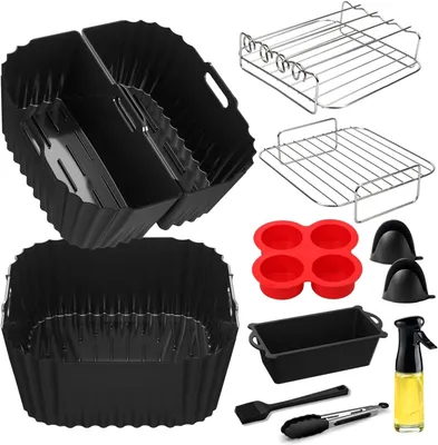Zubehör für Heißluftfritteusen, 8 l, 8,3 l, 7,5 l, schwarz