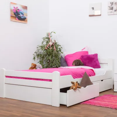 Produktbild von Buche Holzbett Bettgestell 120 x 200 cm Weiß