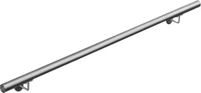 Produktbild von V2Aox Handlauf Treppengeländer aus Edelstahl, Durchmesser: 4,2 cm, Rostfrei & Wetterfest, Inklusive Montagematerial, Halter, Länge:190 cm