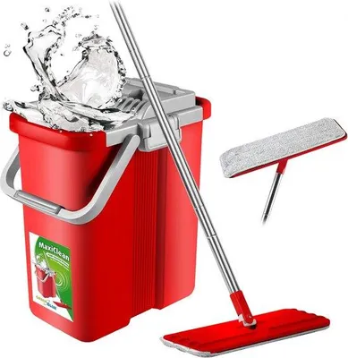Produktbild von Famanu Putzeimer mit Wischmopp - 2-in-1 Reinigungseimer
