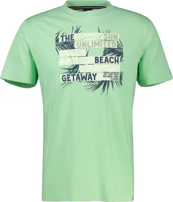Produktbild von Herren T-Shirt aus Jersey-Baumwolle mit Rundhalsausschnitt und Brustprint