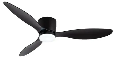 Image de Ventilateur de plafond, télécommande, 6 vitesses, noir, 52 pouces