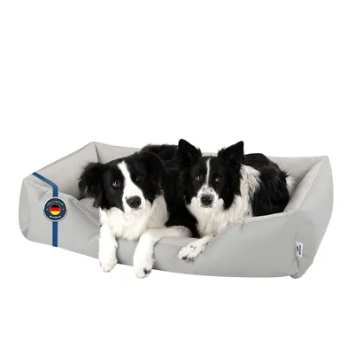 Obrázek produktu pro BedDog – pelíšek pro psy ZARA, polštář pro psy s pratelným potahem, košík pro psy, psí pohovka, LIGHT-GREY (světle šedá), (XXXL) cca 145 x 105 x 28 cm