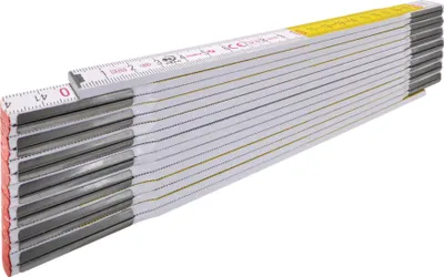 Productafbeelding van Stabila meetlint, wit/geel, 3 meter, beuken, model 617 / 11 - 1231