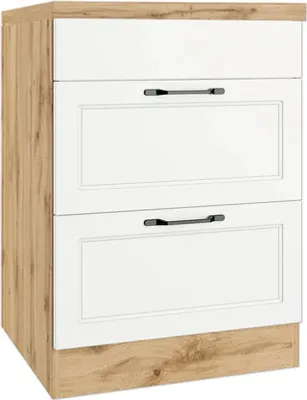 Produktbild von Held Möbel Kochfeldumbauschrank Lübeck BxTxH 60 x 60 x 86 cm weiß matt zerlegt 476.2.6330