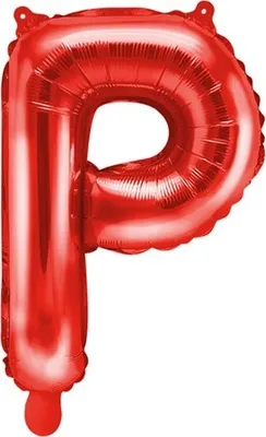 Produktbild von Folienballon Buchstabe „P“, 35cm, rot