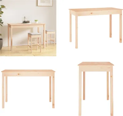 Produktbild von vidaXL Esstisch 110x55x75 cm Massivholz Kiefer - Esstisch - Esstische - Esszimmertisch - Esszimmer Tisch