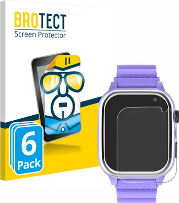 Produktbild von 6x Für Jubunrer Kids Smartwatch Schutzfolie BROTECT Displayschutz Display Schutz Folie Klar Transparent