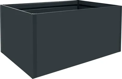 Produktbild von osoltus Hochbeet Doppelwandig Stahl verzinkt Grau 150 x 100 x 80 cm 45kg