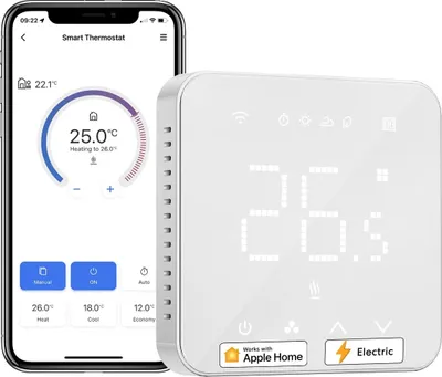 Zdjęcie produktu dla Inteligentny termostat, sterowanie WLAN, energooszczędne ogrzewanie elektryczne