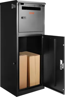 Immagine prodotto di Cassetta per pacchi 41,2x40,1x110,5 cm Cassetta per pacchi in acciaio per pallet Cassetta per lettere da 50 kg Cassetta per lettere XXL con blocco password a spinta