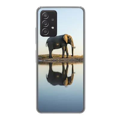 Produktbild von MuchoWow® Handyhülle Schutzhülle Hülle für Samsung Galaxy A53 5G Elefant - Wasser - Bäume - Tiere - Natur Silikon Softcase Handy Hülle - Schutzabdeckung