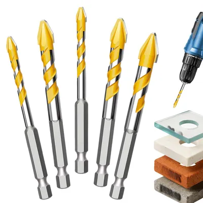 Produktbild von 5-teiliges Set von Exzenterbohrern – Hartmetall, Keramik, Glasbohrer