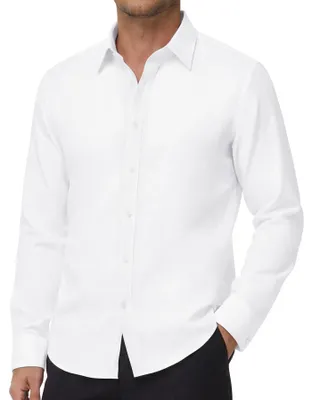 Produktbild von FALARY Hemd Weiss Herren Businesshemd Männer Knitterarm und Formstabil 2XL – Größe XXL