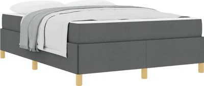 Produktbild von Bettrahmen mit Matratze Dunkelgrau 160 x 200 cm Stoff