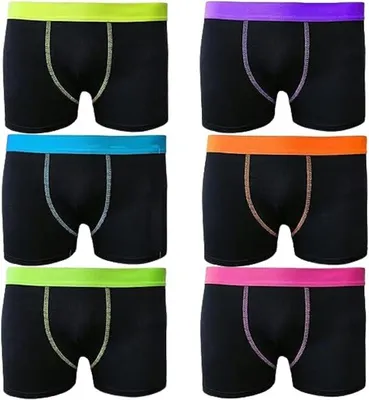 Produktbild von Boxershorts aus Baumwolle, 6/12 Stück – Unterwäsche für Jungen – Slips/Boxershorts für Kinder von 5-13 Jahren – Verschiedene Farben – Hochwertige Qualität