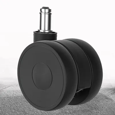 Obrázek produktu pro Kolečka na kancelářské židle, 11 mm, sada 5 kusů, průměr 65 mm, nosnost do 300 kg, pro tvrdé podlahy