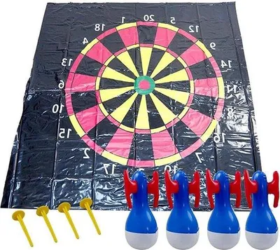 Image de Jeu de fléchettes en PVC pour enfants - Jeu de lancer d'extérieur pour les jeux d'été en famille et le camping