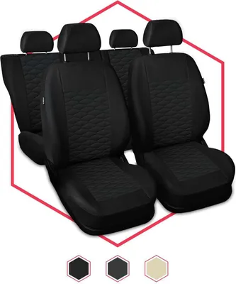 Produktbild von Autositzbezüge Universal Schonbezüge Sitzauflage PKW Set für Peugeot 407 Schwarz