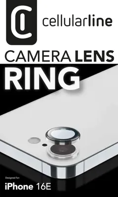 Produktbild von Cellularline CAMERA LENS RING - IPHONE 16E/17E, Apple, iPhone SE (2025), Kratzresistent, Transparent, 1 Stück(e)