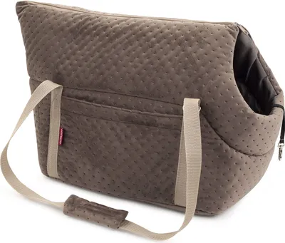 Obrázok produktu pre Taška na psa Taška na prenášanie pre psy Mačky Transport Box Bag New Velvet Brown S
