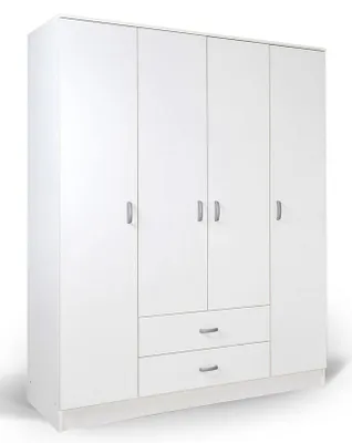 Produktbild von Schlafzimmer - Kleiderschrank, Farbe: Weiß - 200 x 164 x 53 cm (H x B x T)