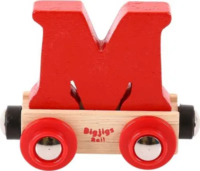 Obrázok produktu pre Bigjigs Rail Wagon Drevená vláčiková dráha - písmeno M