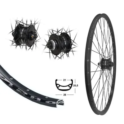 Produktbild von Bärwinkels 28/29" Vorderrad Hohlkammer Disk Shimano DH3D37 Nabendynamo 19-622 schwarz 6V/3W