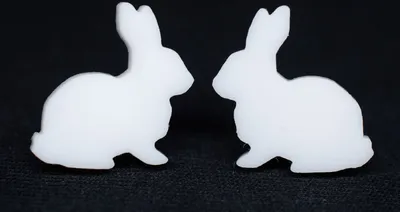 Produktbild von Hase Kaninchen Stecker Miniblings Ohrstecker Ostern Osterhase Acrylglas Weiß