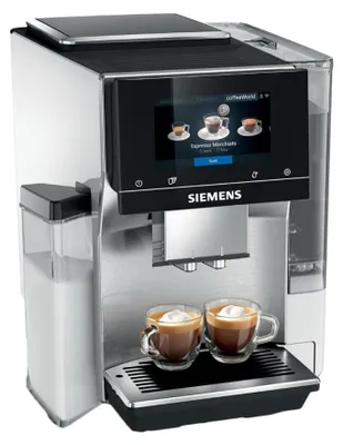 Produktbild von Siemens TQ715R03, Espressomaschine, 2,4 l, Kaffeebohnen, Eingebautes Mahlwerk, Schwarz, Edelstahl
