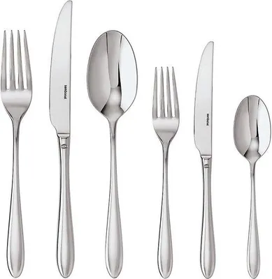 Produktbild von Famanu Besteckset 36-teilig - 6 Gabeln, 6 Löffel, 6 Messer, 6 Obstgabeln, 6 Obstmesser, 6 Teelöffel, Edelstahl, spülmaschinenfest