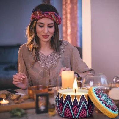 Obrázek produktu pro Geurkerzen Set - vonné svíčky, aromatizované svíčky, dárková sada 4 svíček