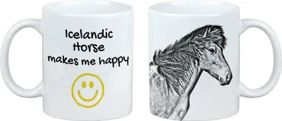 Zdjęcie produktu dla Kubek "Islandpferd" - kubek z motywem konia, wesoły kubek dla miłośników psów, spersonalizowany produkt marki Art-Dog