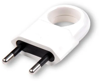 Obrázek produktu pro Zásuvka plochá s držákem, bílá, typ Euro 10A/250V, model D.3104