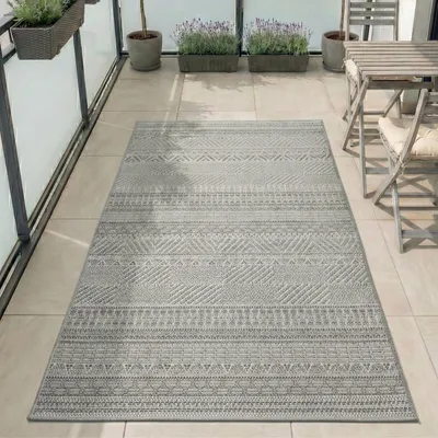 Produktbild von Carpetsale24 Outdoor Teppich Wetterfest & UV-beständig, ideal für Küche, Balkon, Terrasse, Garten, Wohnzimmer, Grösse: 80x150 cm