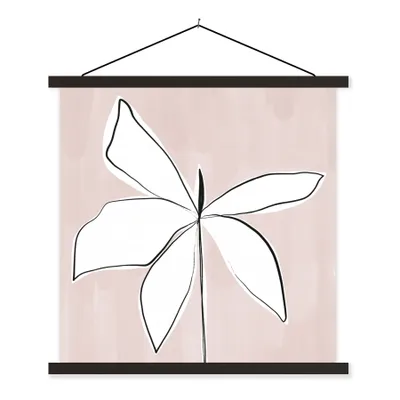 Produktbild von MuchoWow® Textilposter Blume - Abstrakt - Pastell 90x90 cm mit schwarzem Rahmen - Magnetisches
