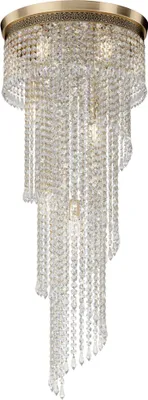 Obrázok produktu pre Luster CASCADE z mosadze a zlata, 12xE14x60W, krištáľ, rozmery: 100x42x42 cm, IP20, Maytoni