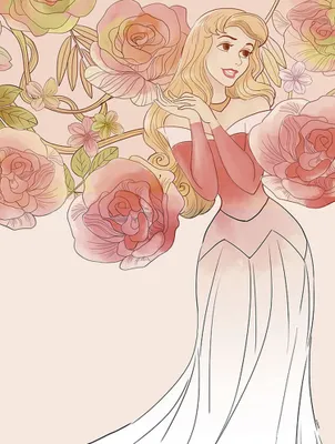 Produktbild von Disney Poster Dornröschen Rosa - 610131 - 30 x 40 cm
