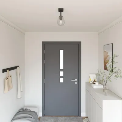 Productafbeelding van Plafondspot Zwart 13 x 13 x 26 cm Glas en Metaal