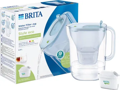 Zdjęcie produktu dla Dzbanek filtrujący BRITA Style Eco 2,4 l, kolor pudrowy niebieski + filtr do wody MAXTRA PRO 1055740