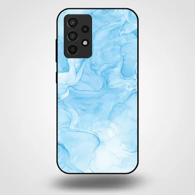 Produktbild von Smartphonica Handyhülle für Samsung Galaxy A52s 5G mit Marmordruck - TPU-Hülle mit Marmor-Design - Hellblau