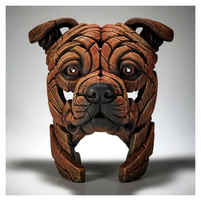 Produktbild von Edge Sculpture Staffordshire Bullterrier Hundebüste, Tierfigur, 30 cm, Mehrfarbig