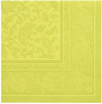 Produktbild von 250 Servietten "ROYAL Collection" 1/4-Falz 40 cm x 40 cm limonengrün "Ornaments"